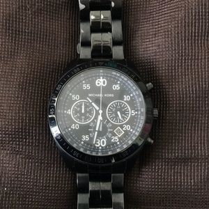 Men’s black metal link Michael Kors watch